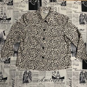Leopard animal print vintage 80s Briggs Petite
